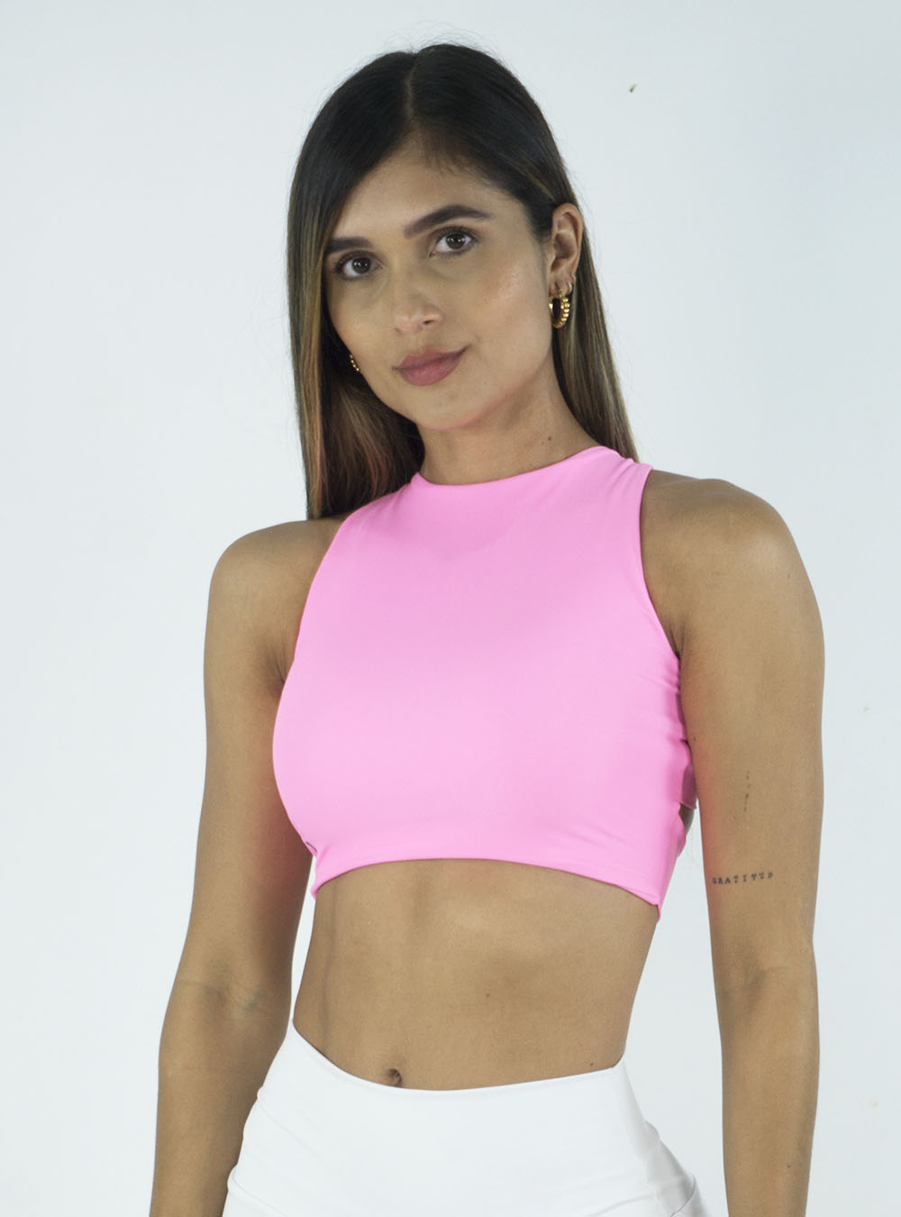 PINK BRAIDED TOP