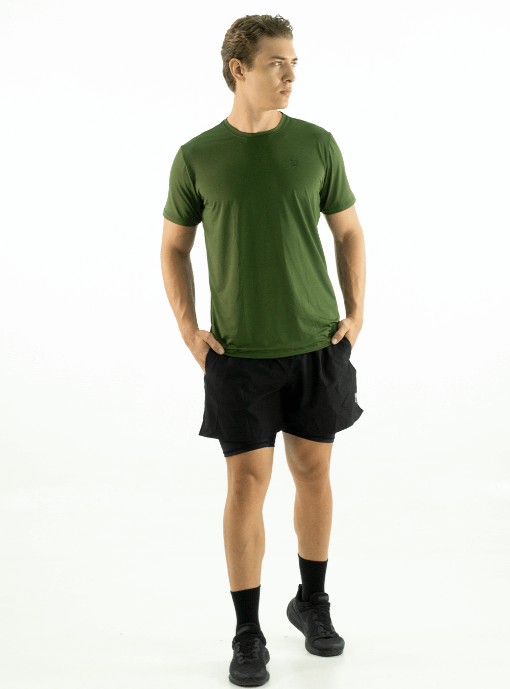 DRY-FIT MILITARY GREEN T-SHIRT