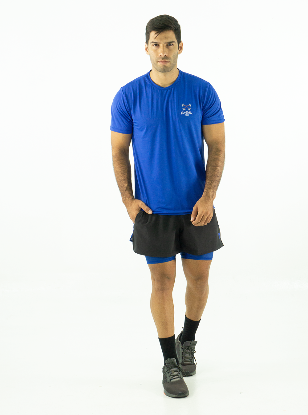 RUNNING DARK BLUE SHORTS