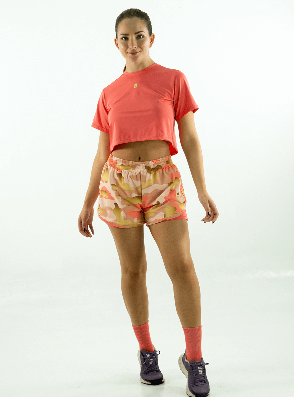 DRY-FIT W PEACH CROP TOP