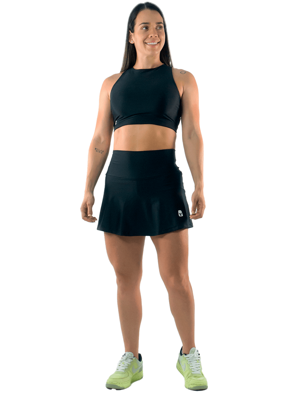 HIGH-WAISTED BLACK SKIRT