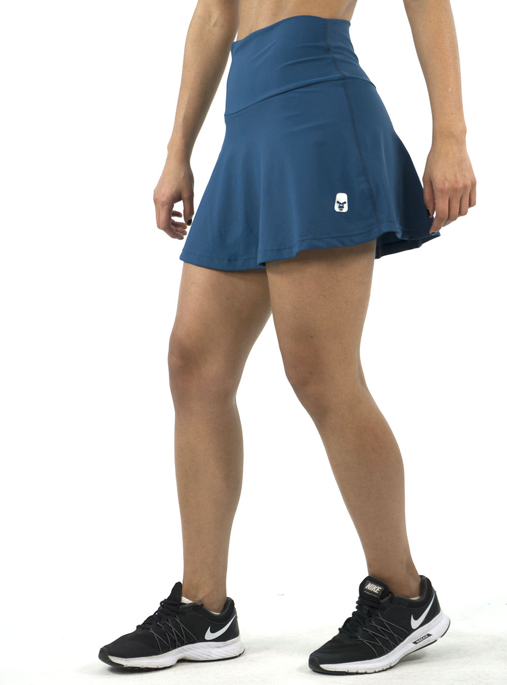 HIGH-WAISTED PETROLEUM BLUE SKIRT
