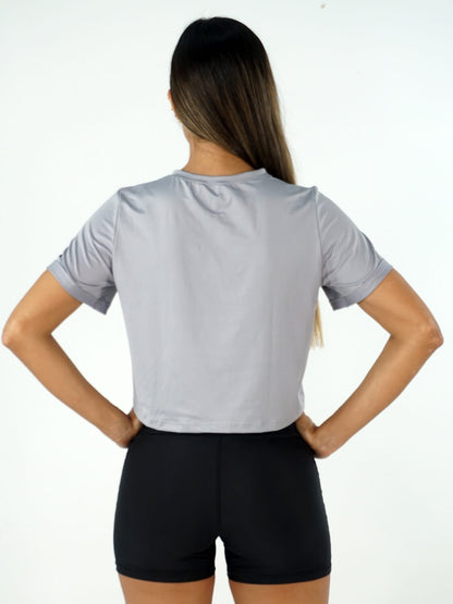 DRY-FIT W GREY CROP TOP