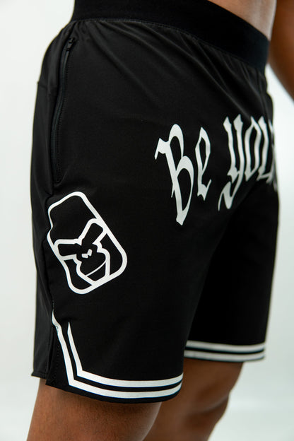 'BE YOUR RULES' UNISEX BLACK SHORTS