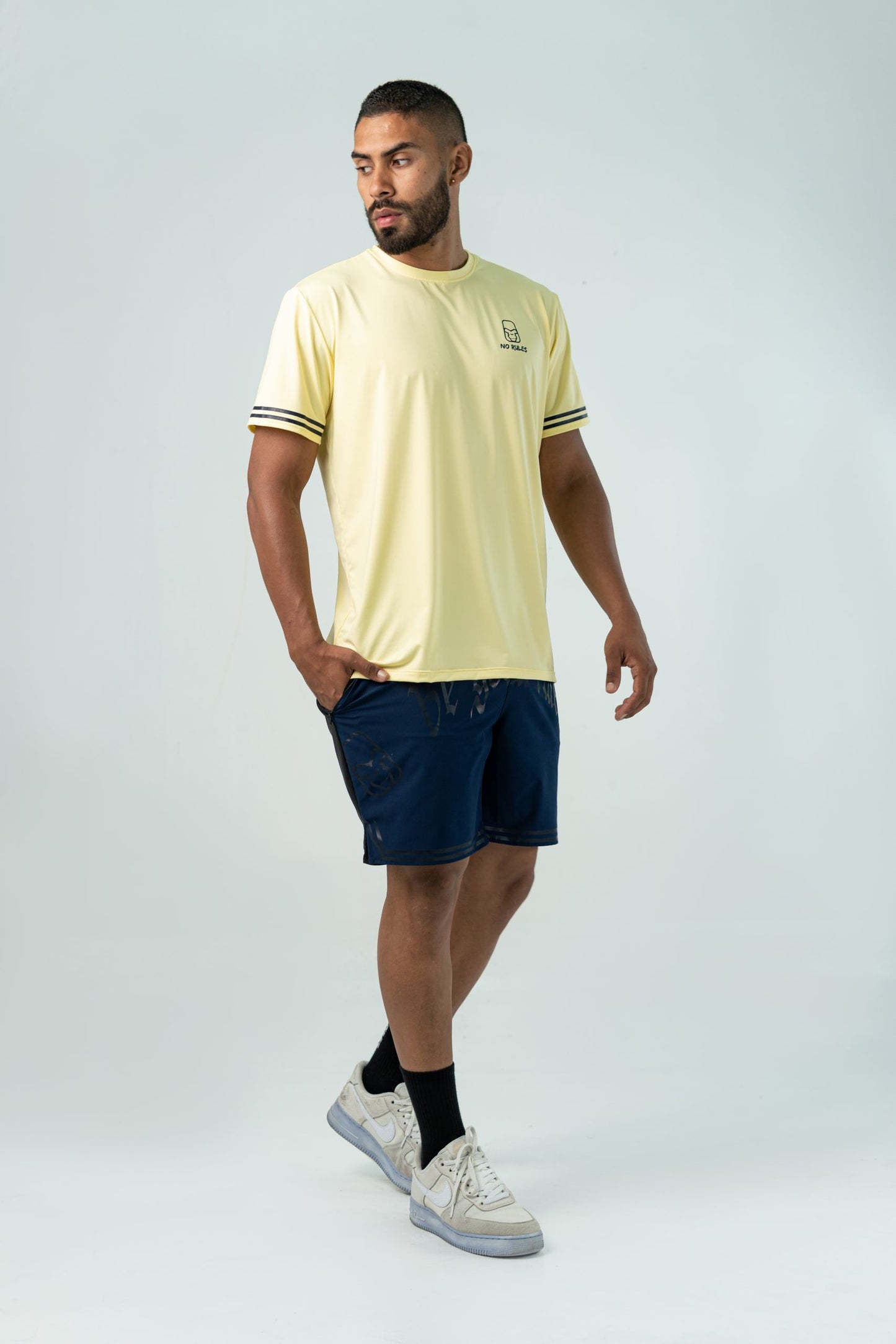 'BE YOUR RULES' UNISEX NAVY BLUE SHORTS