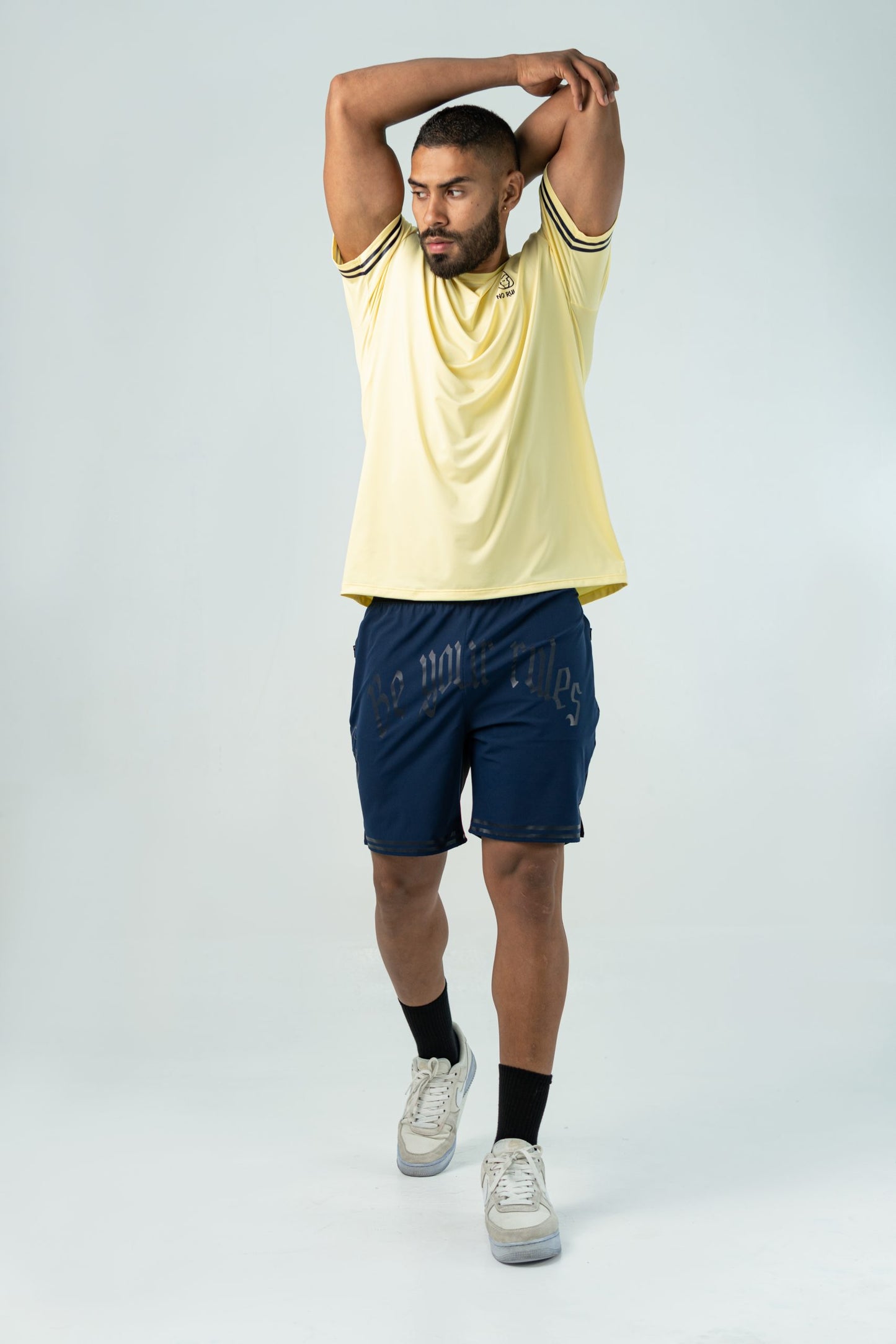 'BE YOUR RULES' UNISEX NAVY BLUE SHORTS