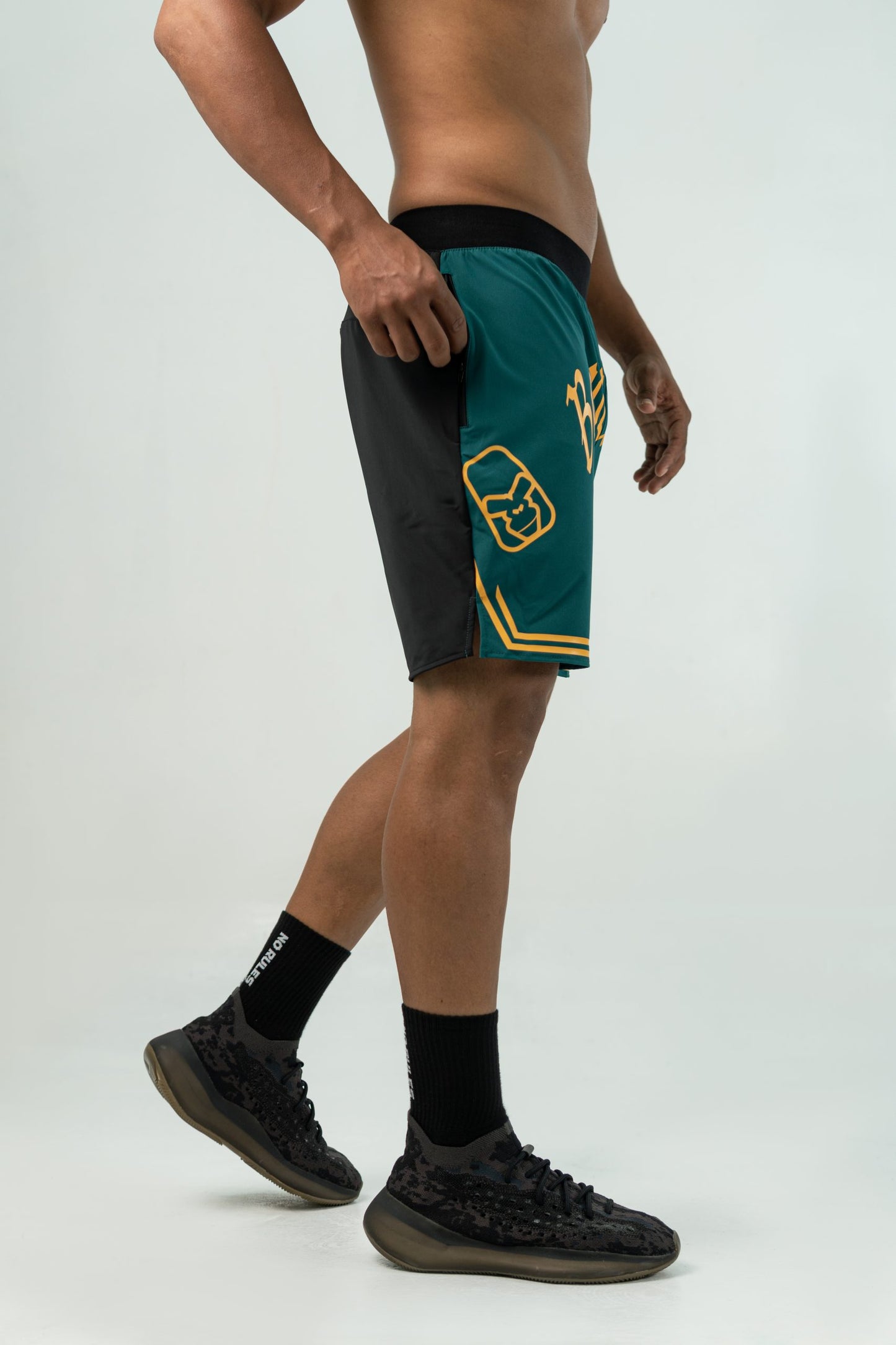 'BE YOUR RULES' UNISEX TEAL SHORTS