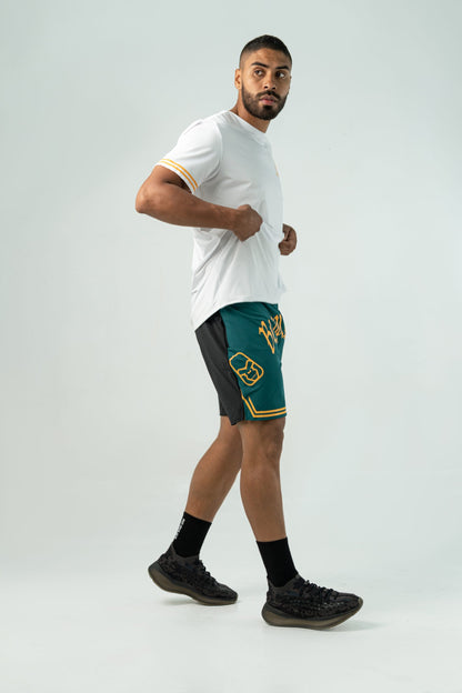 'BE YOUR RULES' UNISEX TEAL SHORTS
