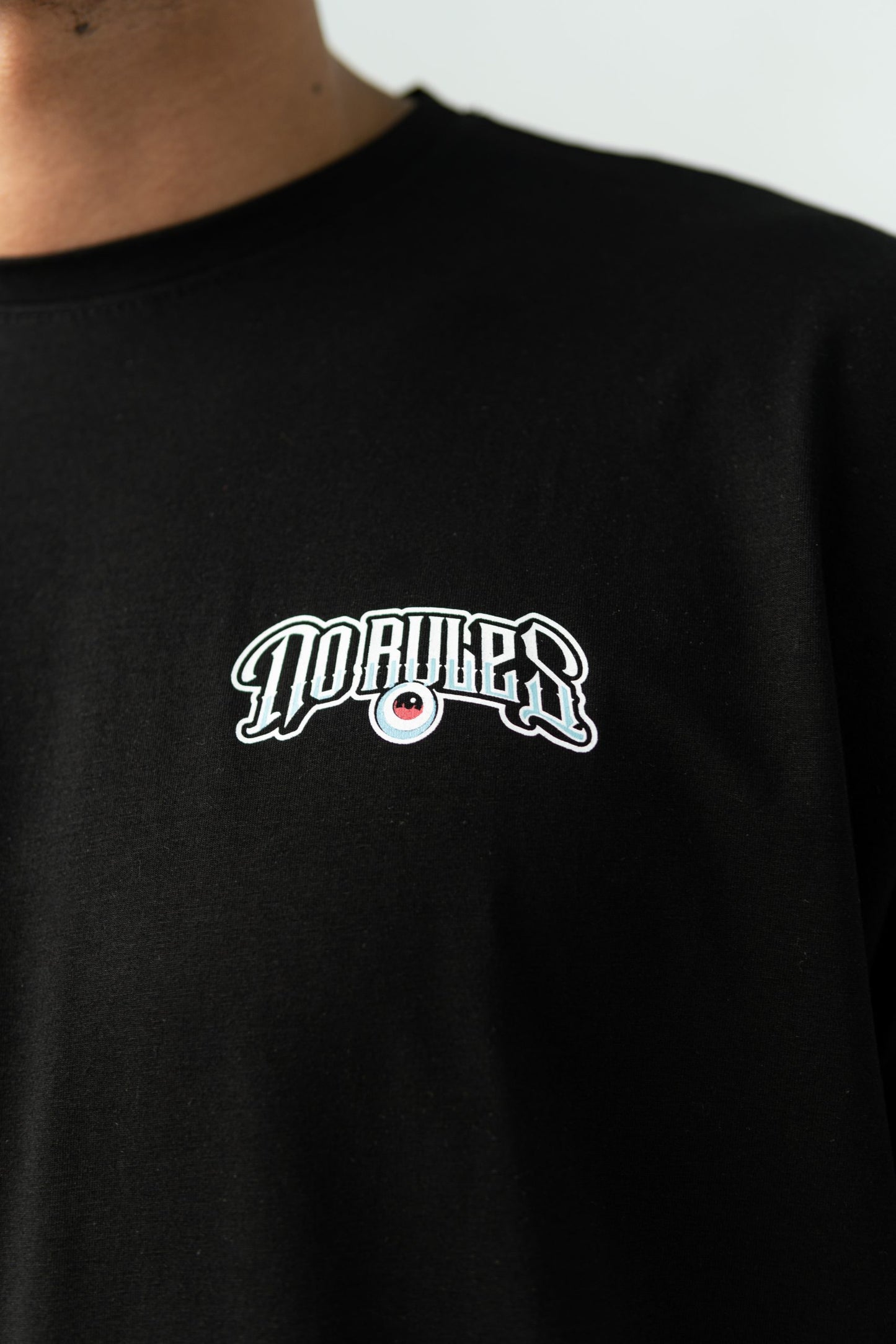 BLACK 'BE' LOOSE FIT UNISEX PRINTED T-SHIRT
