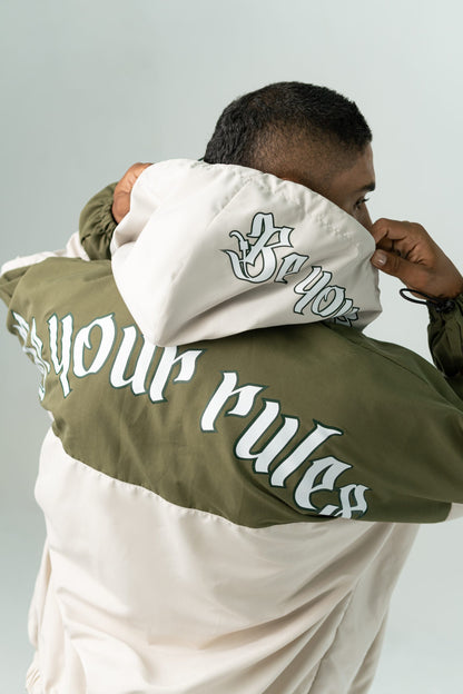 GIVE ME A MILITARY GREEN WATEPROOF JACKET