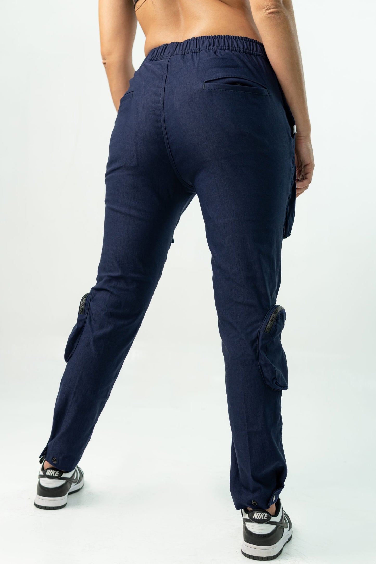 DARK BLUE 'BE' CARGO UTILITY PANTS