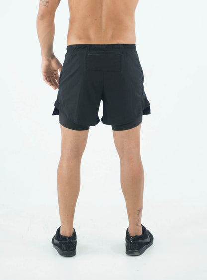 BLACK RUNNING SHORTS