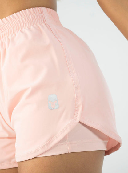 2 IN 1 RUNNING PEACH SHORTS