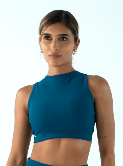 BLUE TEAL BRAIDED TOP