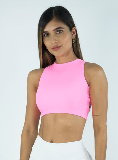PINK BRAIDED TOP