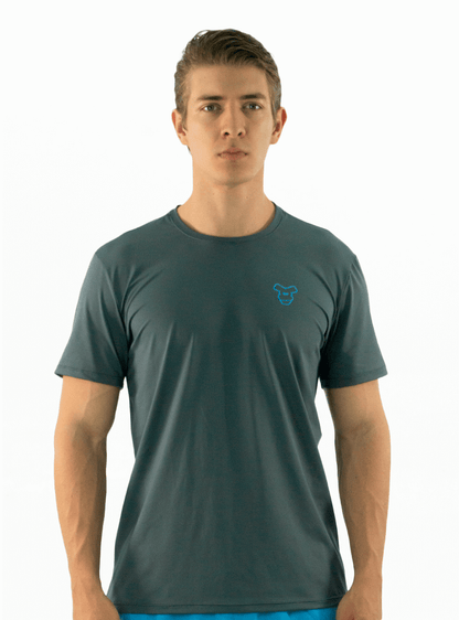 DRY-FIT 'MONKEY 3D' PRINTED GREY T-SHIRT