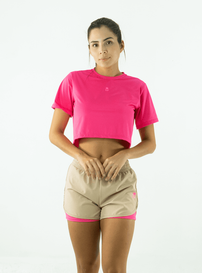 DRY-FIT W FUSCHIA CROP TOP