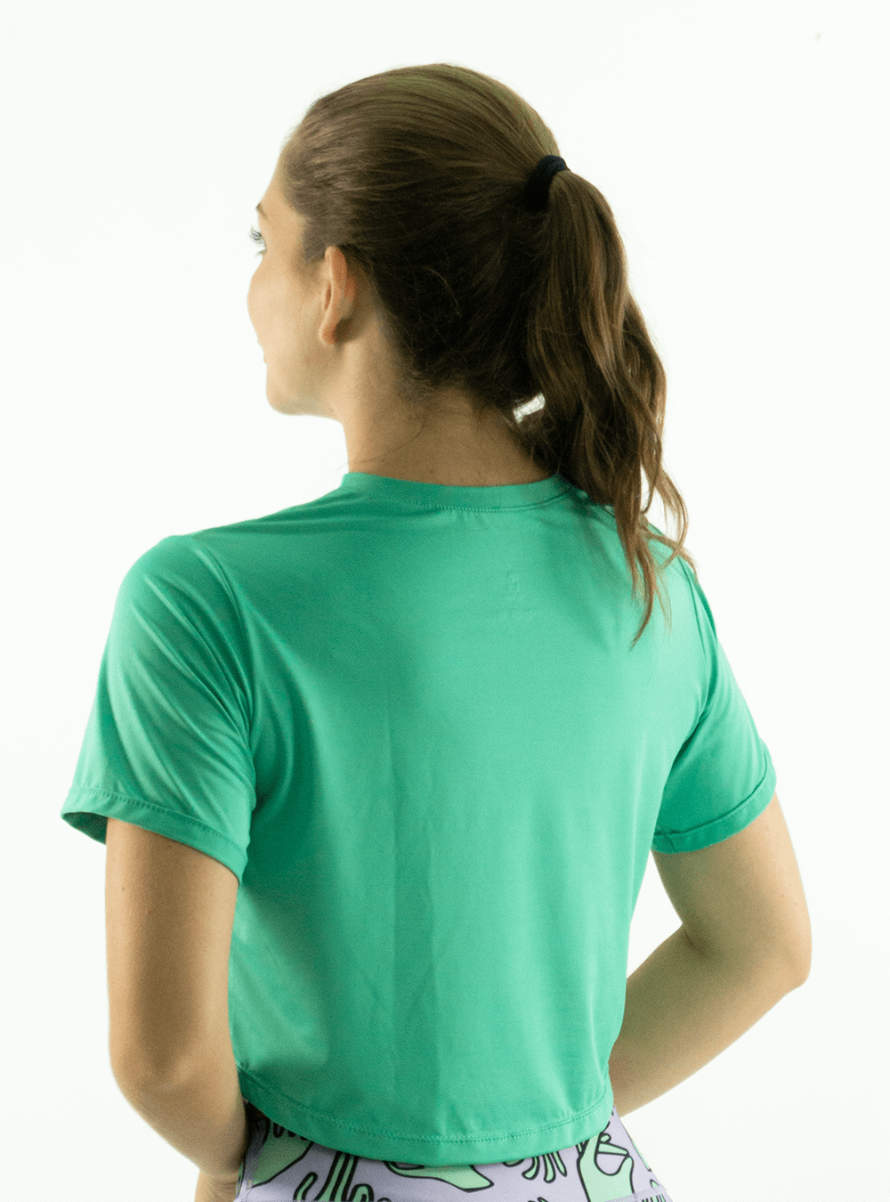 DRY-FIT W GREEN CROP TOP
