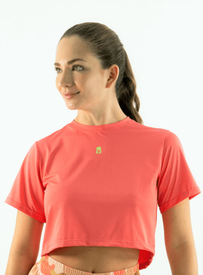 DRY-FIT W PEACH CROP TOP