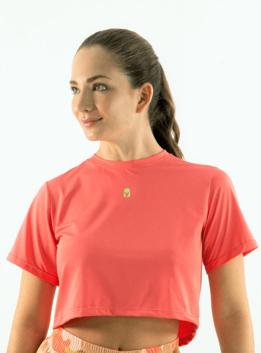 DRY-FIT W PEACH CROP TOP