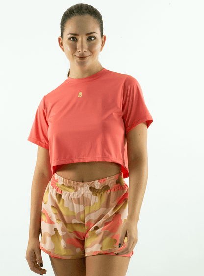 DRY-FIT W PEACH CROP TOP