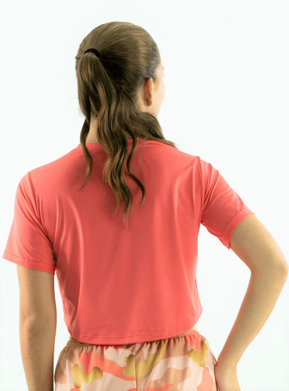 DRY-FIT W PEACH CROP TOP