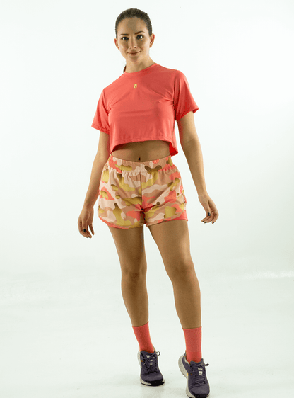 DRY-FIT W PEACH CROP TOP