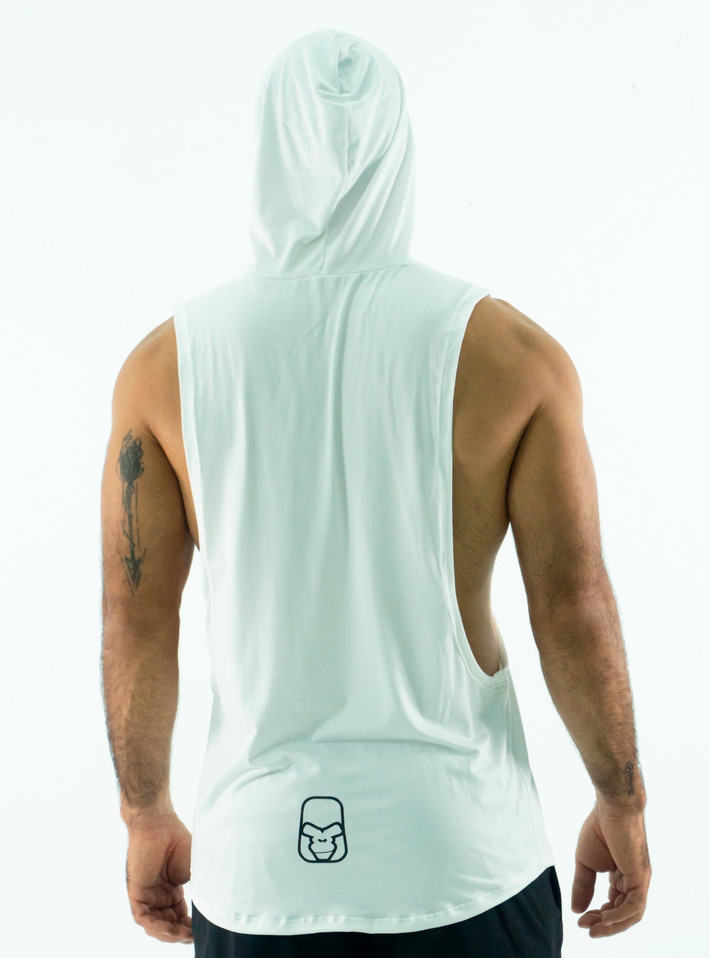 HOODIE MUSCLE WHITE TANK TOP