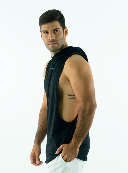 HOODIE MUSCLE BLACK TANK TOP