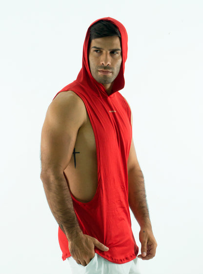 HODDIE MUSCLE RED TANK TOP