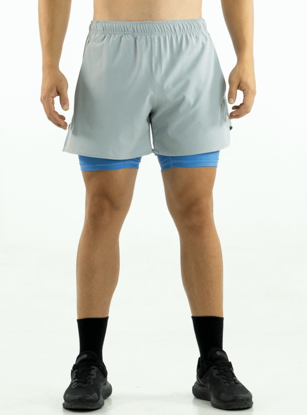 GREY RUNNING SHORTS
