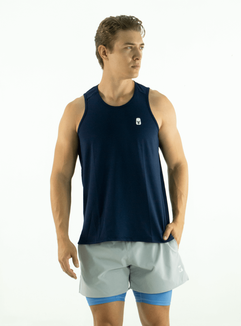 GREY RUNNING SHORTS