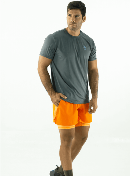 ORANGE RUNNING SHORTS
