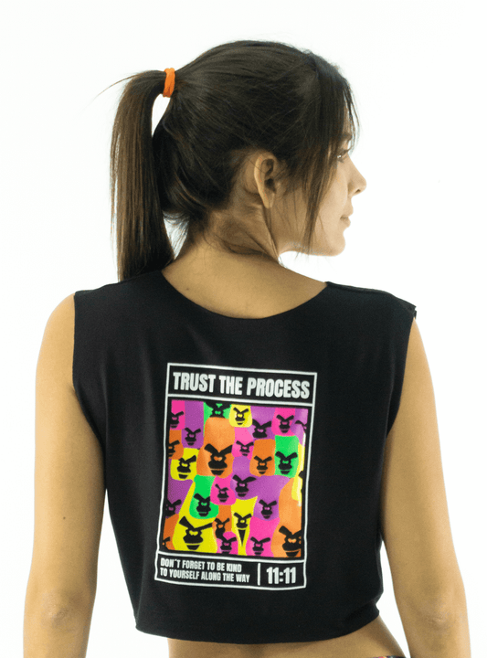 SEAMLESS 'THE PROCESS' CROP TOP