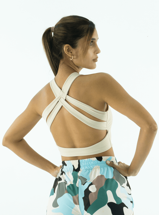 BEIGE BRAIDED TOP