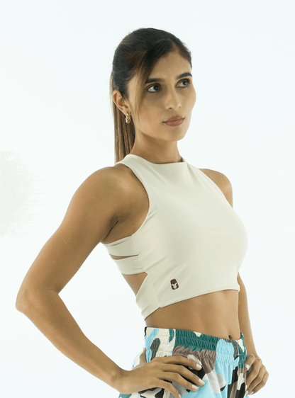 BEIGE BRAIDED TOP